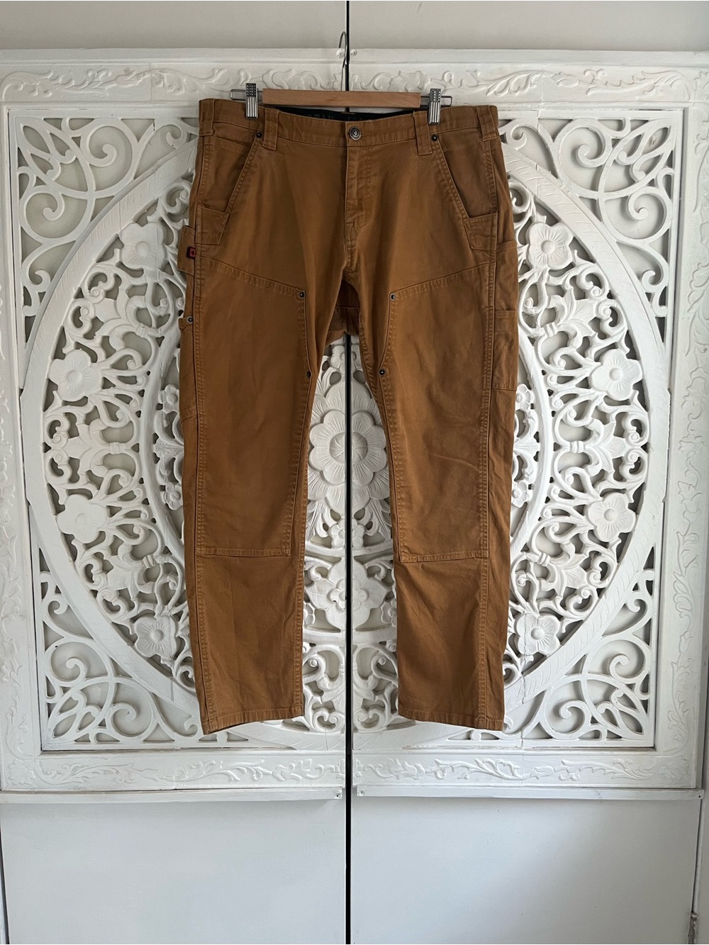 Dovetail Workwear Maven Slim Carpenter Pants Women’s 14/30 Brown Utility Canvas